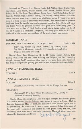 Lot #780 Jazz Musicians: Fantastic guide to 1950s Jazz signed by 30 greats including Mingus, Davis, Basie, Ellington, and Gillespie - Image 2