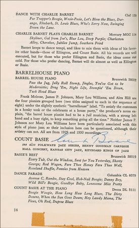 Lot #780 Jazz Musicians: Fantastic guide to 1950s Jazz signed by 30 greats including Mingus, Davis, Basie, Ellington, and Gillespie - Image 3