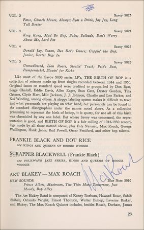 Lot #780 Jazz Musicians: Fantastic guide to 1950s Jazz signed by 30 greats including Mingus, Davis, Basie, Ellington, and Gillespie - Image 4
