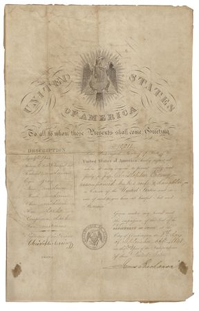 Lot #11 James Buchanan: The future president signs
