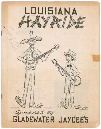 Lot #810 Elvis Presley: A young Presley appears on the Louisiana Hayride - Image 1