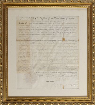 Lot #3 John Adams: A hero’s reward for service