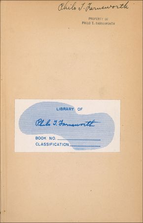 Lot #267 Philo T. Farnsworth Book - Image 1