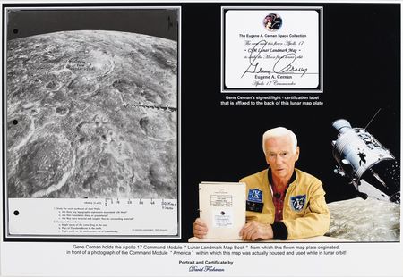 Lot #470 Gene Cernan Flown Map - Image 1