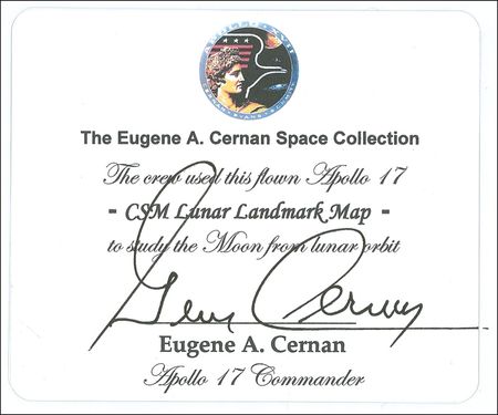 Lot #470 Gene Cernan Flown Map - Image 3