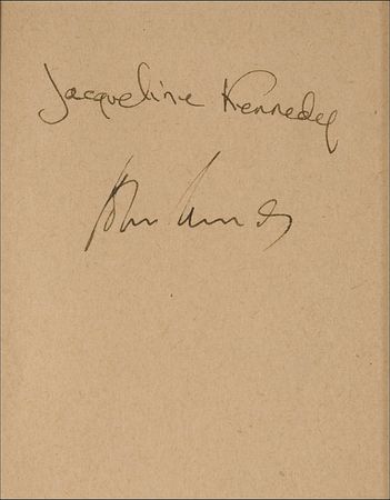 Lot #85 John F. and Jacqueline Kennedy: Desirable double in-person signatures, with a photo taken moments before - Image 2