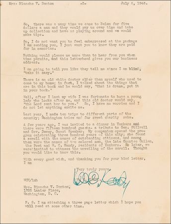 Lot #693 W. C. Handy: ?I remember a certain gentleman at Marks, coming to the train to kill me? - Image 3