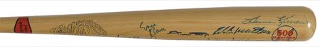 Lot #1106 Baseball: 500 Home Run Club: Nine 500 Home Run Club members sign a commemorative bat - Image 2