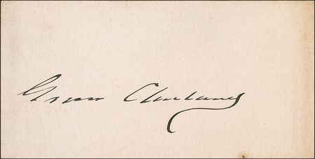 Lot #21 Grover Cleveland Signature