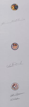 Lot #452 Apollo Astronauts: Bean print signed by20 Astronauts including8 Moonwakers - Image 2