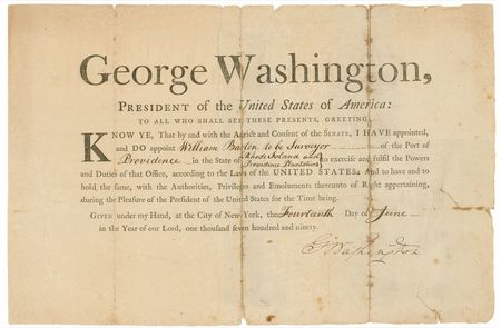 Lot #157 George Washington: A document of unusual format: Washington appoints the patriot who captured tyrannical British general Richard Prescott - Image 1