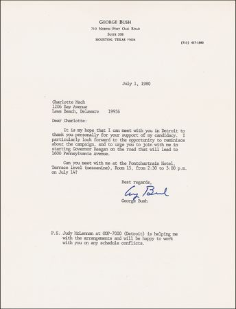 Lot #14 George Bush: “Join with me in starting
