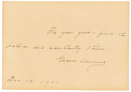 Lot #22 Grover Cleveland Signed Quote