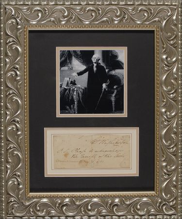 Lot #158 George Washington: Washington signature with direct association to the Society of the Cincinnati - Image 1