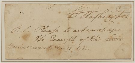 Lot #158 George Washington: Washington signature with direct association to the Society of the Cincinnati - Image 2