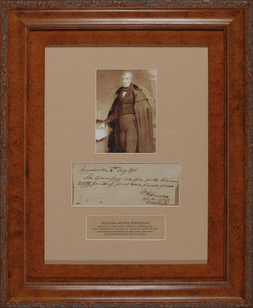 Lot #60 William Henry Harrison Signed Document - Image 1