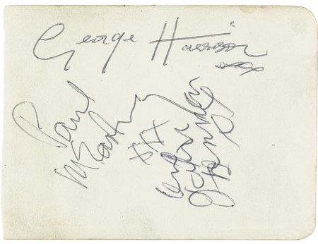 Lot #727 Beatles: Fine set of ?Fab Four? signatures - Image 1