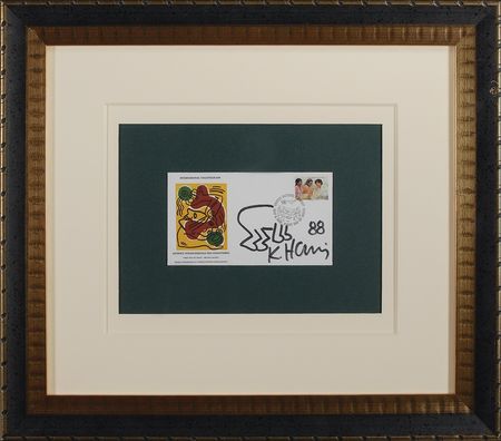 Lot #520 Keith Haring: Haring’s famous ‘Radiant Baby’ sketch - Image 1