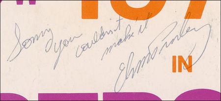 Lot #788 Elvis Presley: Elvis signs twice for a fan who couldn’t make it - Image 2