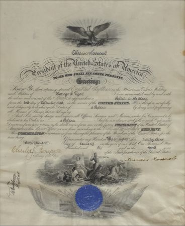 Lot #125 Theodore Roosevelt: Roosevelt naval appointment - Image 1