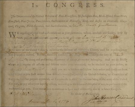 Lot #221 John Hancock: In 1776, months before signing the Declaration, the president of the Continental Congress prepares Washington?s army for British invasion - Image 2