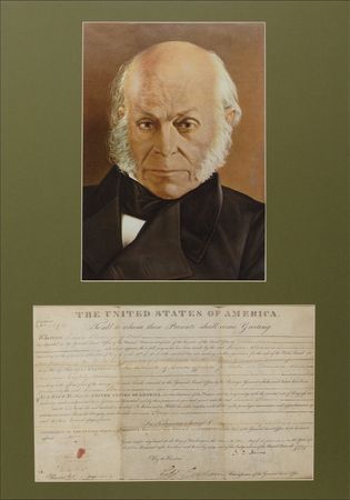 Lot #4 John Quincy Adams Signed Document - Image 1