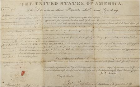 Lot #4 John Quincy Adams Signed Document - Image 2