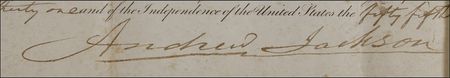 Lot #71 Andrew Jackson Signed Document - Image 2