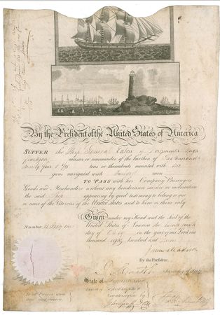 Lot #85 James Madison Signed Document - Image 1