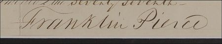 Lot #97 Franklin Pierce Signed Document - Image 2