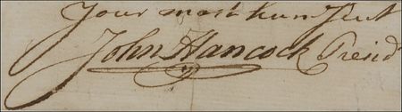Lot #222 John Hancock Signature - Image 2