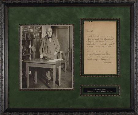 Lot #201 Thomas Edison Signed Note - Image 1