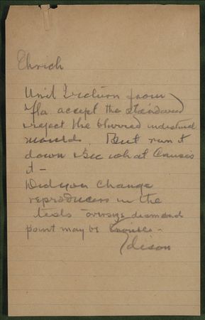 Lot #201 Thomas Edison Signed Note - Image 2