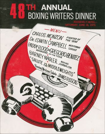 Lot #1136 Boxing: Esteban DeJesus attends the Boxing Writers Dinner - Image 1