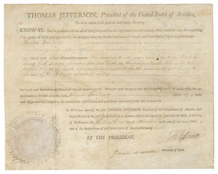 Lot #73 Thomas Jefferson and James Madison: Choosing independence over British tyranny - Image 1