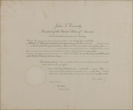 Lot #79 John F. Kennedy: Six months before his own death, JFK attempts to honor those who fell at Bataan - Image 1