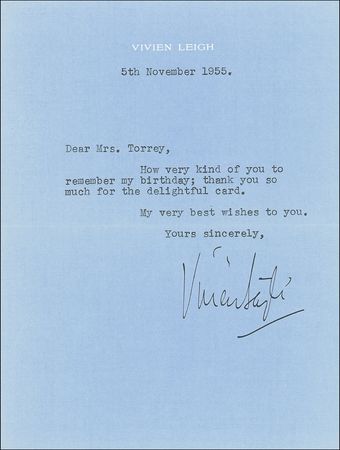 Lot #976 Vivien Leigh and Laurence Olivier Letters - Image 2