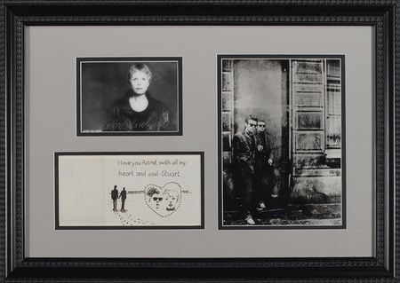 Lot #724 Beatles: Stuart Sutcliffe: Rare, never-before-offered sketch of the ?Fifth Beatle? and the love of his life - Image 1