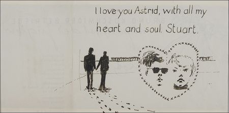 Lot #724 Beatles: Stuart Sutcliffe: Rare, never-before-offered sketch of the ?Fifth Beatle? and the love of his life - Image 2