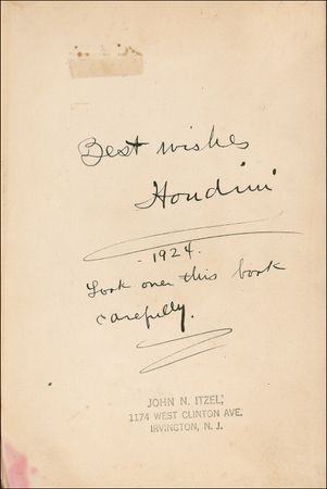 Lot #948 Harry Houdini - Image 1