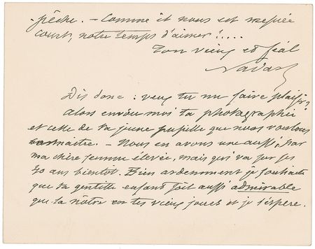 Lot #552 Felix Nadar Handwritten Letter Signed - Image 2