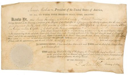 Lot #86 James Madison Signed Document - Image 1