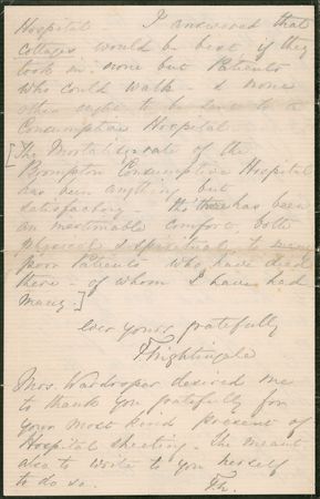 Lot #254 Florence Nightingale: ?The Mortality rate of the Brompton Consumptive Hospital has been anything but satisfactory? - Image 4