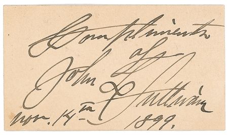 Lot #1289 John L. Sullivan: Sullivan signature and original cabinet photo - Image 1