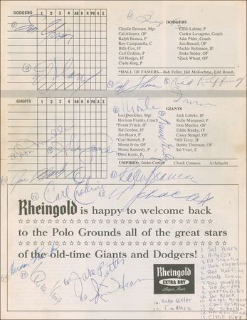 Lot #1266 Jackie Robinson and Friends: Robinson renews a rivalry at a Mets Old Timers gathering - Image 4