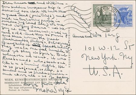 Lot #573 Moses Soyer Handwritten Letter Signed - Image 1
