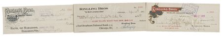 Lot #1033 Ringling Brothers: A three ring circus of Ringling Brothers checks - Image 1