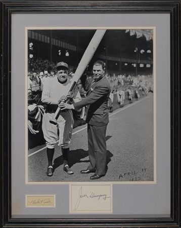 Lot #1280 Babe Ruth and Jack Dempsey: Two icons from the ?golden age of sports? - Image 1