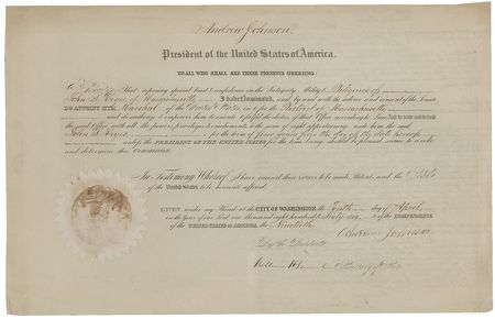 Lot #72 Andrew Johnson - Image 1