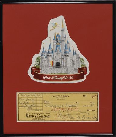 Lot #607 Walt Disney Check - Image 1